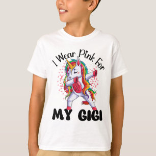 Borstkanker Bewustzijn Eenhoorn Ik Draag roze voor T-shirt