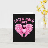Borstkanker Bewustzijn Faith-Hope Ribbon Fight HE Kaart (Gele Bloem)
