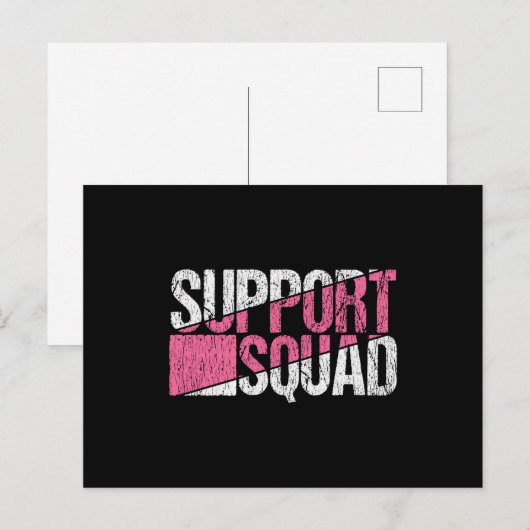 Borstkanker Bewustzijn Familie Ondersteuning Team Briefkaart (Voorkant / Achterkant)