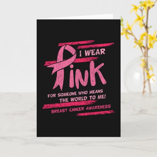 Borstkanker Bewustzijn Familie Vrienden Ondersteun Kaart (Gele Bloem)