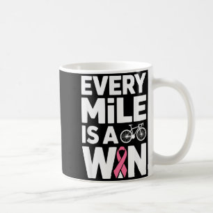 Borstkanker bewustzijn fietser fietsen koffiemok