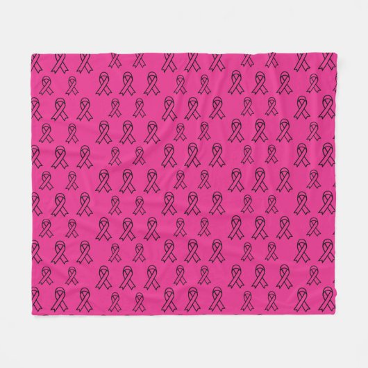 Borstkanker Bewustzijn Fleece Deken (Voorkant (Horizontaal))