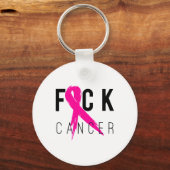 Borstkanker Bewustzijn Gift Retro Distressed 2 Sleutelhanger (Voorkant)
