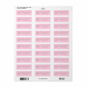 Borstkanker bewustzijn goud roze elegant monogram etiket (Full Sheet)