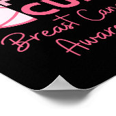 Borstkanker Bewustzijn Graaf voor een Cure Volleyb Poster (Hoek)
