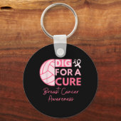 Borstkanker Bewustzijn Graaf voor een Cure Volleyb Sleutelhanger (Voorkant)