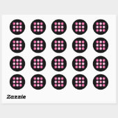Borstkanker bewustzijn harten hoop ronde sticker (Vel)