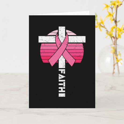 Borstkanker Bewustzijn Hoop Kracht Christelijk Kaart (Gele Bloem)