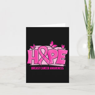 Borstkanker bewustzijn hoop roze lint vlinder kaart