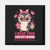 Borstkanker Bewustzijn Ik Draag roze voor mijn vri Magneet (Voorkant)