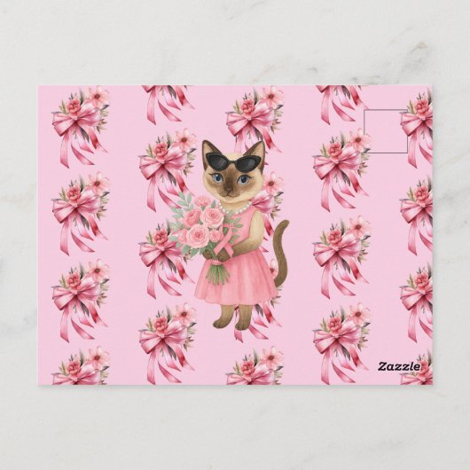 Borstkanker Bewustzijn in oktober draag we roze Briefkaart (Achterkant)