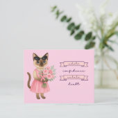 Borstkanker Bewustzijn in oktober draag we roze Briefkaart (Staand voorkant)