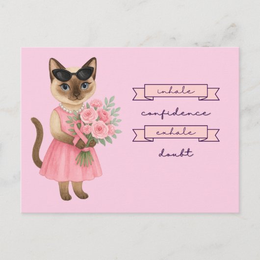 Borstkanker Bewustzijn in oktober draag we roze Briefkaart (Voorkant)