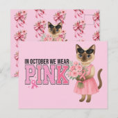 Borstkanker Bewustzijn in oktober draag we roze Briefkaart (Voorkant / Achterkant)