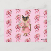 Borstkanker Bewustzijn in oktober draag we roze Briefkaart (Achterkant)