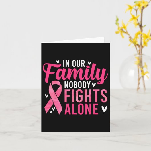 Borstkanker Bewustzijn - In onze familie niemand v Kaart (Gele Bloem)