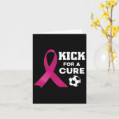 Borstkanker Bewustzijn Kick voor een remedie Voetb Kaart (Gele Bloem)