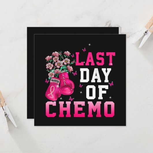 Borstkanker Bewustzijn Laatste Dag van Chemo Krijg (Voorkant / Achterkant in situ)
