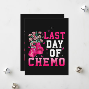 Borstkanker Bewustzijn Laatste Dag van Chemo Krijg Feestdagenkaart