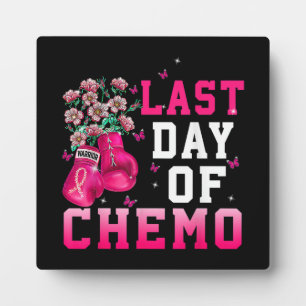 Borstkanker Bewustzijn Laatste Dag van Chemo Krijg Fotoplaat