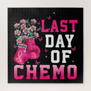 Borstkanker Bewustzijn Laatste Dag van Chemo Krijg Legpuzzel