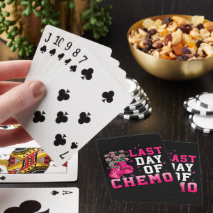 Borstkanker Bewustzijn Laatste Dag van Chemo Krijg Pokerkaarten