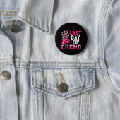 Borstkanker Bewustzijn Laatste Dag van Chemo Krijg Ronde Button 5,7 Cm (In situ)