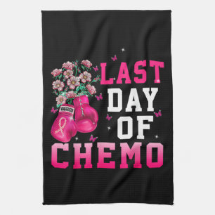 Borstkanker Bewustzijn Laatste Dag van Chemo Krijg Theedoek