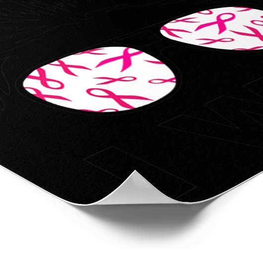 Borstkanker Bewustzijn Leopard Retro I Won Vrouwen Poster (Hoek)