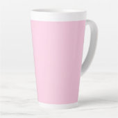 Borstkanker bewustzijn licht roze effen cute latte mok (Rechterhoek)