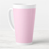 Borstkanker bewustzijn licht roze effen cute latte mok (Linkerhoek)