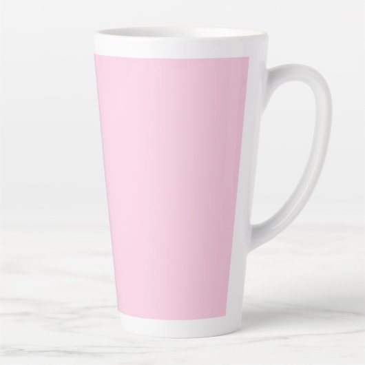 Borstkanker bewustzijn licht roze effen cute latte mok (Rechts)