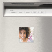 Borstkanker bewustzijn lint foto aandenken magneet (Insitu (Vaatwasser))