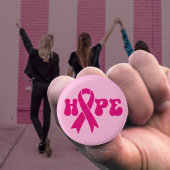 Borstkanker bewustzijn lint hoop ronde button 3,2 cm