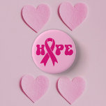 Borstkanker bewustzijn lint hoop ronde button 3,2 cm<br><div class="desc">Het roze lint is het universele symbool van borstkanker geworden,  waardoor het bewustzijn,  de steun en het samenbrengen van vrouwen in solidariteit is toegenomen.</div>