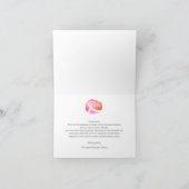 Borstkanker bewustzijn lint Logo waardering Bedankkaart (Binnen)