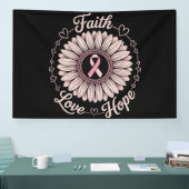 borstkanker bewustzijn maand geloof hoop genezing spandoek (Beurs)