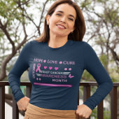 Borstkanker bewustzijn maand ontwerp t-shirt