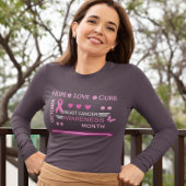 Borstkanker bewustzijn maand ontwerp t-shirt