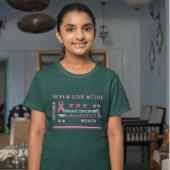 Borstkanker bewustzijn maand ontwerp t-shirt