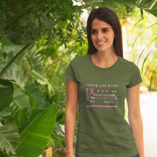 Borstkanker bewustzijn maand ontwerp t-shirt