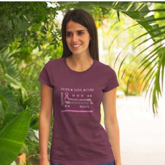 Borstkanker bewustzijn maand ontwerp t-shirt