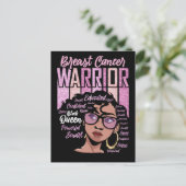 Borstkanker bewustzijn maand overlevende krijger b briefkaart (Staand voorkant)