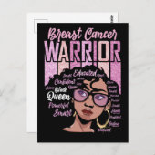 Borstkanker bewustzijn maand overlevende krijger b briefkaart (Voorkant / Achterkant)