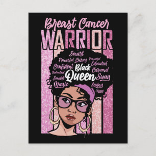 Borstkanker bewustzijn maand overlevende krijger b feestdagenkaart