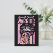 Borstkanker bewustzijn maand overlevende krijger b feestdagenkaart (Staand voorkant)