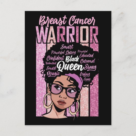 Borstkanker bewustzijn maand overlevende krijger b feestdagenkaart (Voorkant)