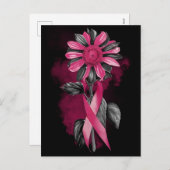 Borstkanker bewustzijn maand overlevende krijger b feestdagenkaart (Voorkant / Achterkant)