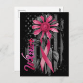 Borstkanker bewustzijn maand overlevende krijger briefkaart (Voorkant / Achterkant)