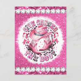 Borstkanker bewustzijn maand overlevende roze vrou briefkaart